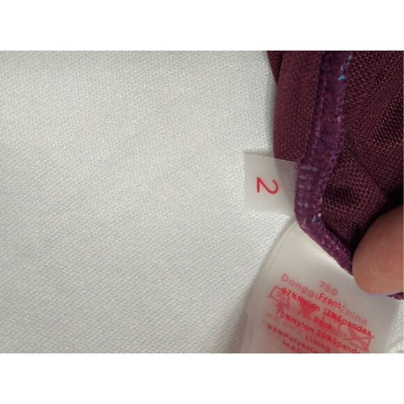 Lily Pulitzer Blue Pink Ruched Tummy Control Swim Top Size 2 - Picture 8 of 11